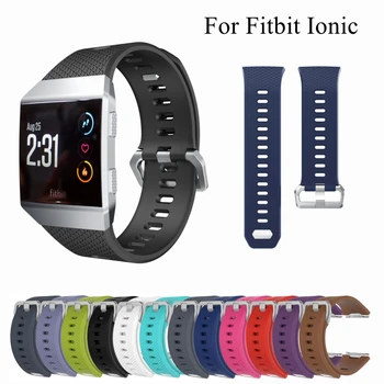 Silikoonist Rihm jaoks Fitbit Ionic Smart Watch Band Sport Käepaela Asendamine Vaadata Rihma Fitbit ionic S L Suurus Mehed Naised