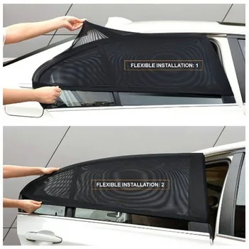 2x Auto, Päike, Varjus Akna Net Kõrge Kvaliteediga Auto Anti Mosquito Päikesevarju Võre Kate UV Protector
