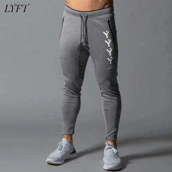 LYFT uus meeste four seasons sport meeste vabaaja töötab tahkel värvi puuvillased vabaaja püksid mugav lähis talje püksid