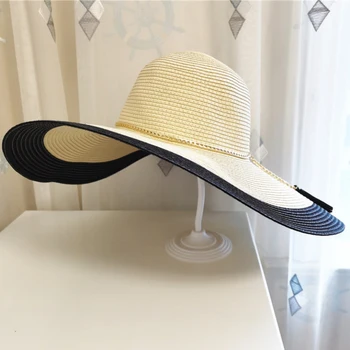 HT3547 Suve Müts Naiste Suur Lai Nokk Beach Müts Lady Segast Packable Õled Müts Naiste Mood Anti-UV Beach ühise Põllumajanduspoliitika Panama Müts