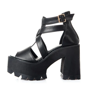 Gladiaator sandaalid naiste suve kingad Kõrge Kontsaga mustad Sandaalid Platvorm Kingad paksud kontsaga sandaalid naiste platvorm Sandaalid kontsad