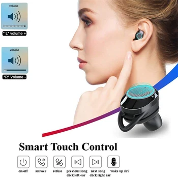 Traadita Earbuds Bluetooth Kõrvaklapid 3300mAh Eest Juhul, Battery Type-C-Mikrofon Veekindel Stereo-Peakomplekti Mobiil Telefonid