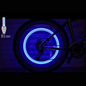 2tk Jalgratta LED Neoon Valgus Jalgrattasõit Rehvi Ratta Ventiili Kork Neoon Bike Tuled Neoon LED Lamp Flash Rehvi Õhu Katta Velg Ratta Varre Kork