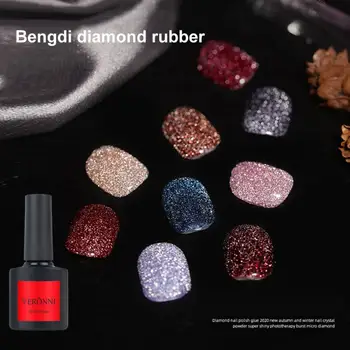 2021 Küünelakk Kristall Teemant Sädelevat Glitter UV Geel Värviline Peegeldav Nail Art DIY Disain Küünte Kaunistused Geeli poola