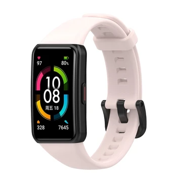 Asendamine Sport Silikoon Watch Band Randmepaela Reguleeritav Watchbands jaoks -Huawei Honor Band 6 Smart Vaadata