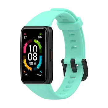 Asendamine Sport Silikoon Watch Band Randmepaela Reguleeritav Watchbands jaoks -Huawei Honor Band 6 Smart Vaadata