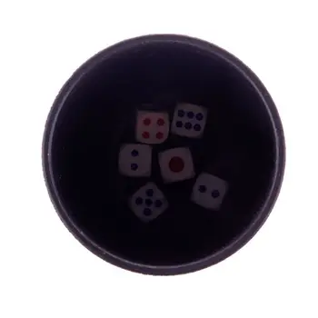 Must PVC Täringut Cup lauamäng KTV Pubi, ööklubi, Kasiino, Pool Mängu Hasartmängu Korraldamiseks Karp 5 Dices