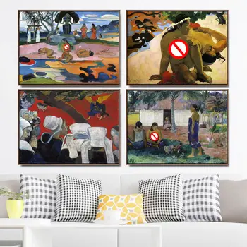 Modulaarne Pilt Seina Art Prints Home Decor Lõuend Prantsusmaa Paul Gauguin Pastoraalne Maal Akvarell Põhjamaade Plakati Eest Elutuba