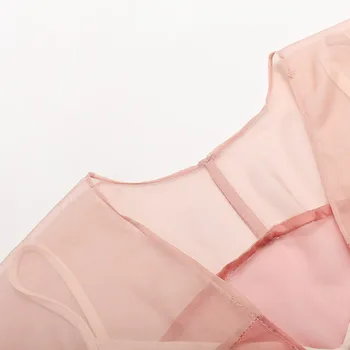 2021 uus suvine mood naiste riided ümber kaela laterna täis varrukad organza trükitud roosa kerge puhkus kleit WR27411L