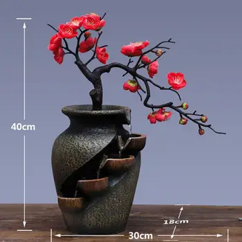 Simulatsioon Hiina Taime Vaas Käsitöö Loominguline Vaik Siseruumides Juga Purskkaev Kodu Aias Desktop Voolav Vesi Maastik Ornament