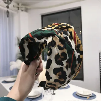 Korea 2020. Aasta Uus Kuum Trendikas Leopard Printida Keskel Rist Riie Hairbands Peapaelad Naiste Tütarlaste Mood Juuksed Peakatted Ehted