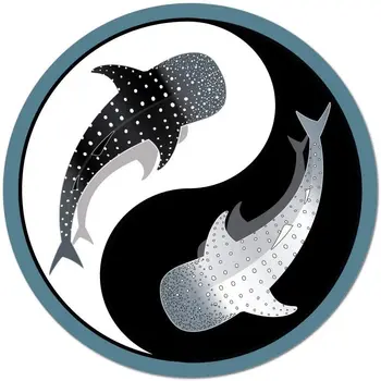 Vaalhai Yin YAN Hipi Sümbol Rahu Maa Loomade Ookeani Kleebis Auto Decal Kleebised Autodele, Motos, Sülearvutid, Tööstuse