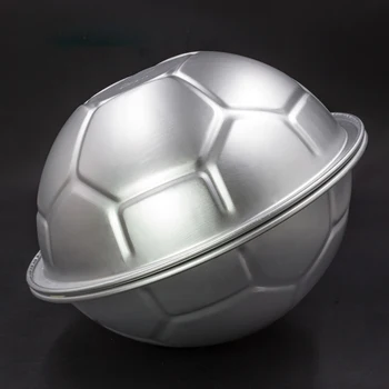 1 Tk DIY 3D Jalgpalli Kuju Vann Pomm Kook Hallituse Alumiiniumist Kera Kera mittetoksiline Kook Šokolaadi Pan Hallituse Köök, Küpsetamine, Tööriistad