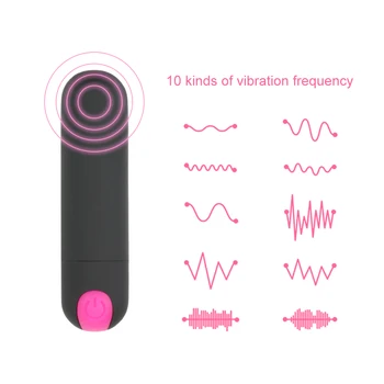 Tugev Vibratsioon, 10 Kiirus Sugu Mänguasjad, Naiste Mini Bullet Vibraator USB Laetav Võimas Sõrme Disain G-spot Massager