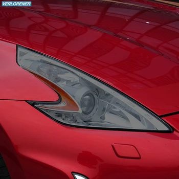 2 Tk Auto Esitulede kaitsekile Suitsutatud, Must Tint Wrap Vinüül Läbipaistev TPU Kleebise Jaoks Nissan 370Z Nismo 2008-2020