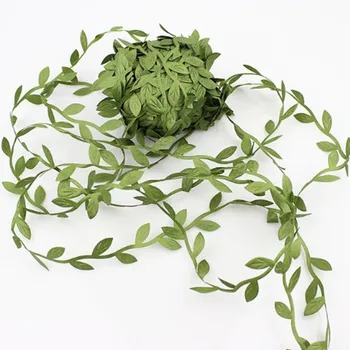 10M Silk Leaf-Kujuline Kunstlik Taimed rohelised Lehed jaoks Pulmapidu Teenetemärgi DIY Pärg Kingitus Scrapbooking Käsitöö Võltsitud Lill