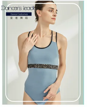 Ballett Leotards Naiste Täiskasvanud Tants Camisole Võimlemine Leotard Ballett Kostüüm Blue Bodysuit Supelrõivad Ujumistrikoo Naistele