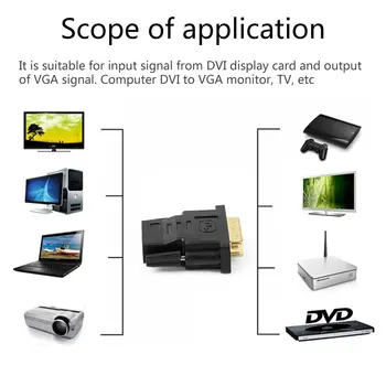 Splitter Vahetaja DVI Male to HDMI-ühilduva Naine Adapter DVI (24 + 5) HDMI-ühilduv Pistik