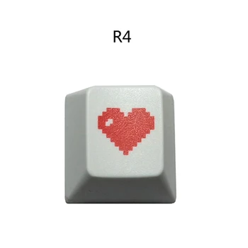 R4 Keycap Armastus Kirss Profiili Dip Dye Skulptuur PBT Klaviatuuri Keycap Mehaanilise Klaviatuuri Söövitatud Pixel Südame Uus Kvaliteetne