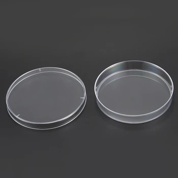 20 Pack Steriilseid Plastikust Petri tassid, 100 mm Dia x 15mm Sügav, koos Kaanega