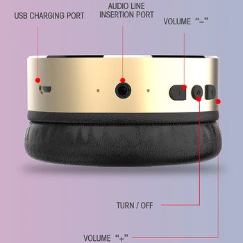 Abodos Traadita Bluetooth-Kokkuvolditavad Kõrvaklapid Stereo Kõrvaklapid Gaming Kõrvaklapid Mikrofoniga HD HIFI Stereo Müra Vähendamine