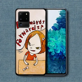 Art Tüdruk Yoshitomo Leib Telefon Case For Samsung Galaxy Note S 8 9 10 20 Pluss E Lite Uitra must Hoesjes Maali Coque Pehme Kest