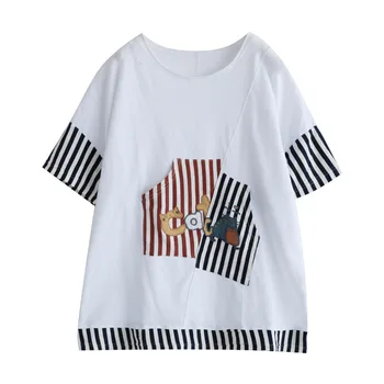 Max LuLu Inglismaa Stiil 2021 Suvel Tee Daamid Triibuline Valge Lühike Varrukas Tshirt Naiste Segast Vabaaja Tops Tüdruk Vintage Riided