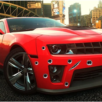 1tk Naljakas Auto Kleebised 3D Kuuli Auk Auto-hõlmab Mootorratta Nullist Realistlik Kuuli Augu Veekindel Kleebised Auto Tarvikud