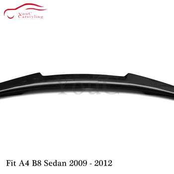 M4 Stiilis carbon fiber Tagumine spoiler Pagasiruumi Tiiva Audi A4 B8 4-ukseline sedaan 2009 - 2012 Tagumine kaitseraud huule splitter saba boot spoiler