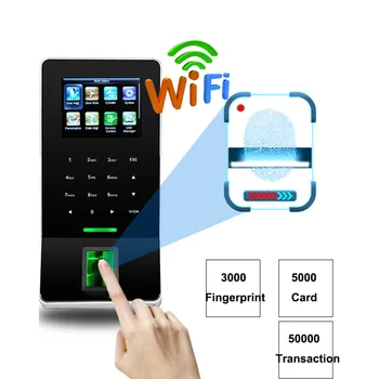 ZK Aega Käimist Masin F22, WIFI, TCP/IP USB Sõrmejälje Ukse läbipääsusüsteem Värvi Ekraani Vabatahtlik RFID-Kaardi Lugeja