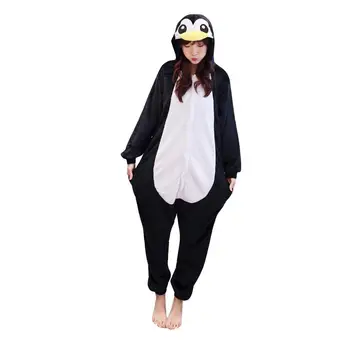 Halloween Koju Kostüüm Unisex Täiskasvanud Onesie Lapp Loomade Anime Tõmblukk Pingviin Cosplay Kostüüm