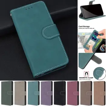 Rahakott Case for Samsung Galaxy S20 FE 5G S20 Lite S21 Ultra Plus M31S A42 5G Juhul Matt Nahast Flip Cover Stand Omanik Raamat Kott