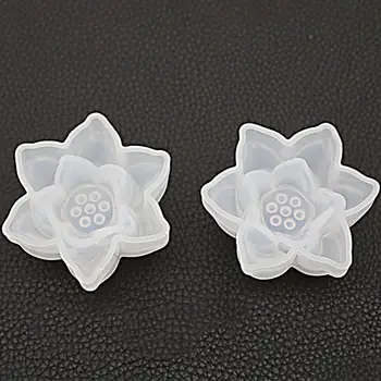 Peegel Kolme-mõõtmeline Lotus Flower Silikoon Kook Hallituse Crystal Epoksü DIY Käsitöö Ehted