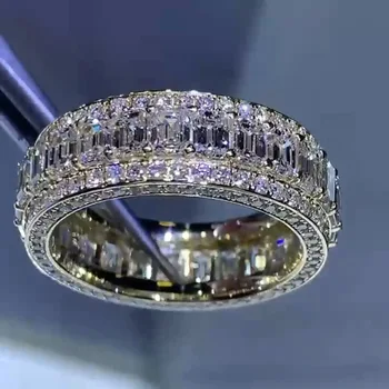 Bling ZIircon Kivi Suur Ring Bänd Silver Värvi Ring Naiste Mood Ehteid Pulmad Engagement Rõngad 2021
