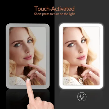 Meik Peegel LED Valgustus Professionaalne Edevus Kosmeetika-Touch Ekraani Peegel Reguleeritav 180 Pöörlev Laetav Tabel Peegel