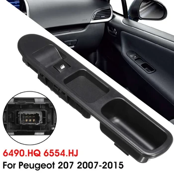 6 Sõrmed Akna Kontrolli Lüliti Kaassõitja Poolel Elektrilised Akende Lülitid Plastikust Peugeot 207 2007-6490.HQ 6554.HJ