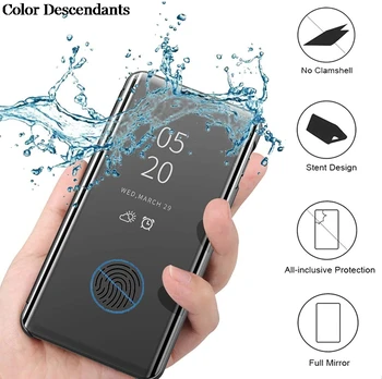 Luksuslik Peegel Vaadata Smart Flip Case For Samsung Galaxy A01 A 01 SM A015 A015F algse Magnetvälja fundas Tagasi Nahk Telefoni Kate
