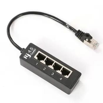 RJ45 KASSID Ethernet Cable Splitter Adapter Kaabel 1 Mees 4 Naissoost LAN Porti Etherneti Kaabel Converter Tarvikud Lan