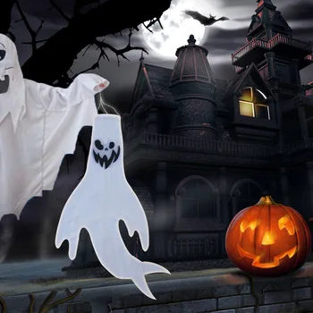 Halloween Windsock Vaimu Nägu Windsock Lipp Ripub Väljas Teenetemärgi Õue Aed, Terrass, Halloweeni Kaunistused Koju