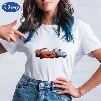 Disney Naiste Suvine Särk Punk Harajuku Riided, Vabaaja Dressipluus Punane Auto Graafiline Y2k Mood Gorgeous Liiga Tshirt Top