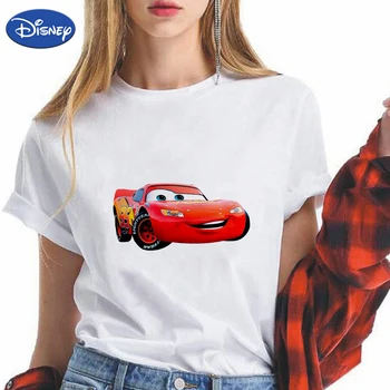 Disney Naiste Suvine Särk Punk Harajuku Riided, Vabaaja Dressipluus Punane Auto Graafiline Y2k Mood Gorgeous Liiga Tshirt Top