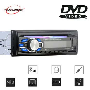 Uus autoraadio DVD, VCD, CD MP3 bluetooth auto car audio Stereo bluetooth-Mängija, Telefon, AUX-IN FM-USB 1 Din 5V laadija aastal kriips 12V