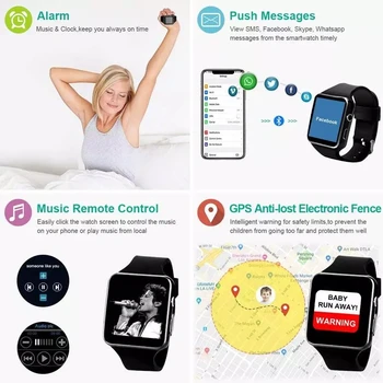 X6 Kaardus Ekraan Smart Watch Mehed Kaardi Internet Bluetooth Kaamera Telefoni Vaata Fitness Tracker Naine Olge Android, IOS Kellad