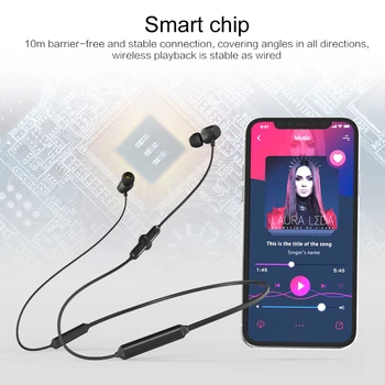 BassPal Bluetooth-ühilduvad Kõrvaklapid Sport Traadita Kõrvaklappide 48Hrs Kõne Kaelus Stereo Peakomplekt Töötab iPhone Xiaomi