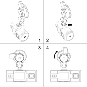 Vantrue Mini USB Port iminapp Mounter jaoks Kriips Cam Auto Tuuleklaasi hoidjat, N2 Pro / N2 / T2 / R3 / X3 Car DVR Kriips Cam