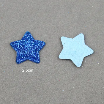 30/50/100tk 25mm Glitter Star Kuju Komposiit Kuld Pulber Riie Appliques Pulmad Teha DIY Külalisteraamatusse Lapsed klambri külge Tarvikud