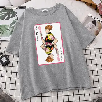 Naiste T-Särgid Trükkida Jojo Mustkunstnik Hisoka Morow Tshirt Womans Harajuku Slim-Top, Uus Fit T-Särk Manga Kvaliteedi T-Särgid, Naiste