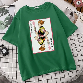 Naiste T-Särgid Trükkida Jojo Mustkunstnik Hisoka Morow Tshirt Womans Harajuku Slim-Top, Uus Fit T-Särk Manga Kvaliteedi T-Särgid, Naiste