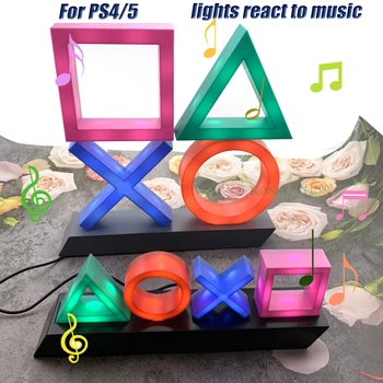 Mängu tuju flash Ikoon Lamp hääljuhtimine Tuli PS4/PS5 Mäng Lisaseadmed-USB/Aku Jõul