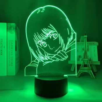 3d Lamp Anime Perifeerne Rünnak Titan Armin Arlert Kerge Rünnak Titan LED Night Light Manga Tuba Decor Angriff Auf Titan